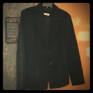 Black real suede blazer